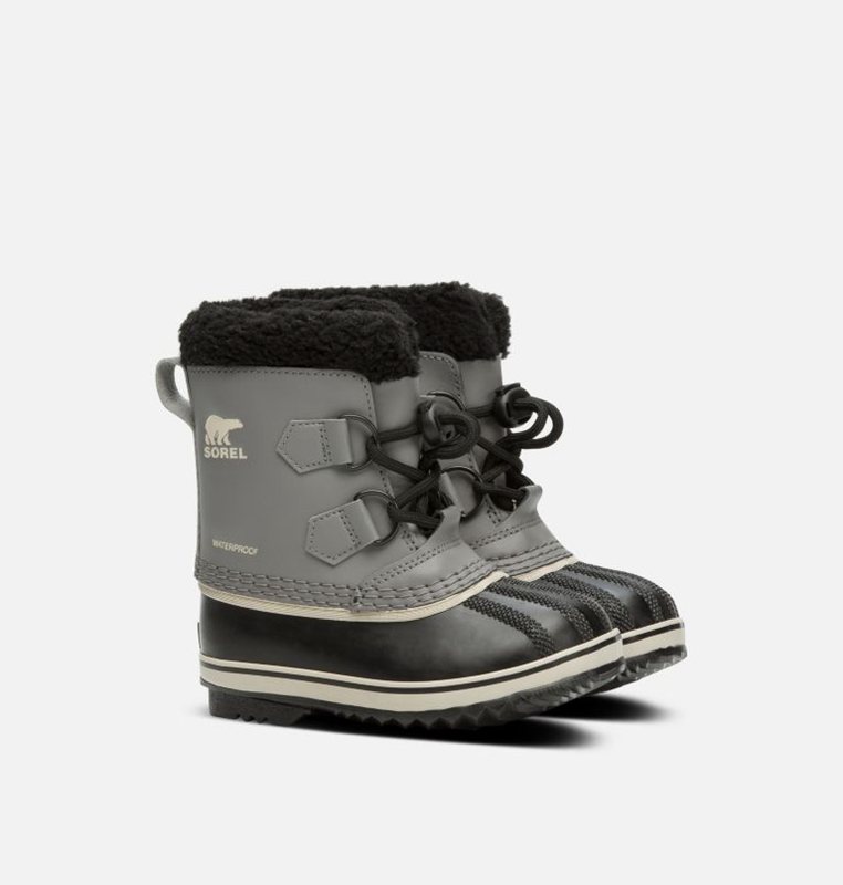 Kids Snow Boots Black/Grey - Sorel Childrens Yoot Pac™ TP - 976420-AYQ